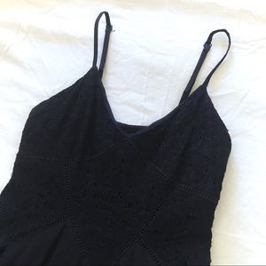 Black A-line dress